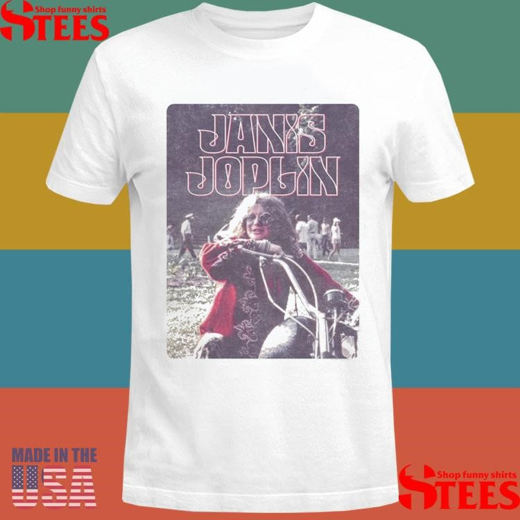 Janis Joplin Motorbike White Vintage Shirts