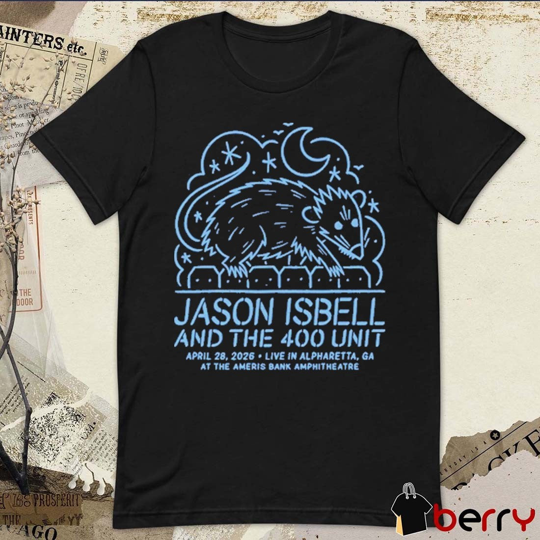 Jason Isbell And The 400 Unit In Alpharetta GA On April 28 2026 Ameris Bank Amphitheatre t-shirt