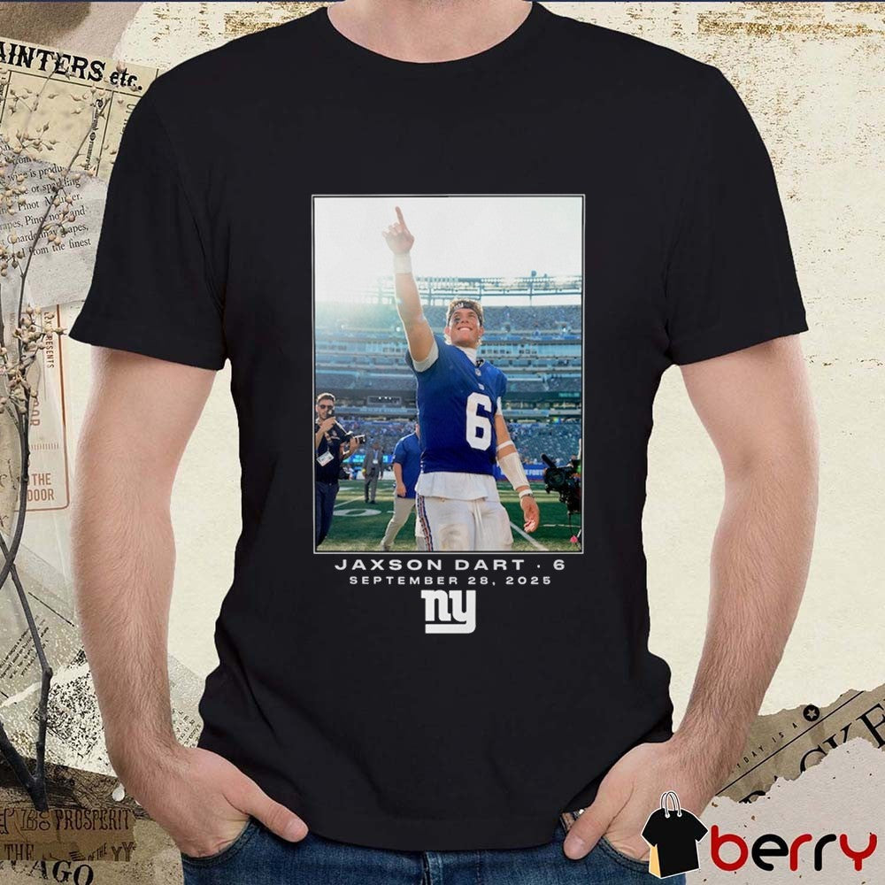 Jaxson Dart New York Giants NFL Flash Features Week 4 September 28 2025 t-shirt