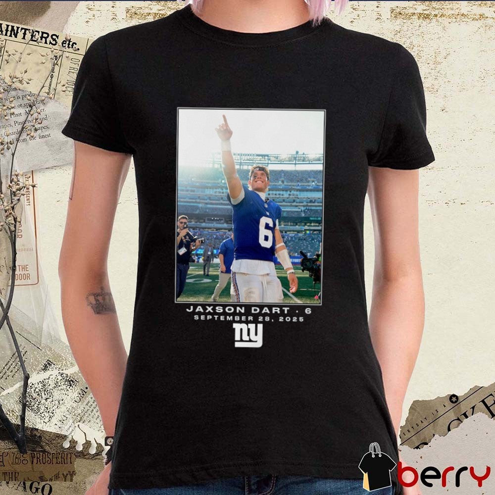 Jaxson Dart New York Giants NFL Flash Features Week 4 September 28 2025 t-shirt