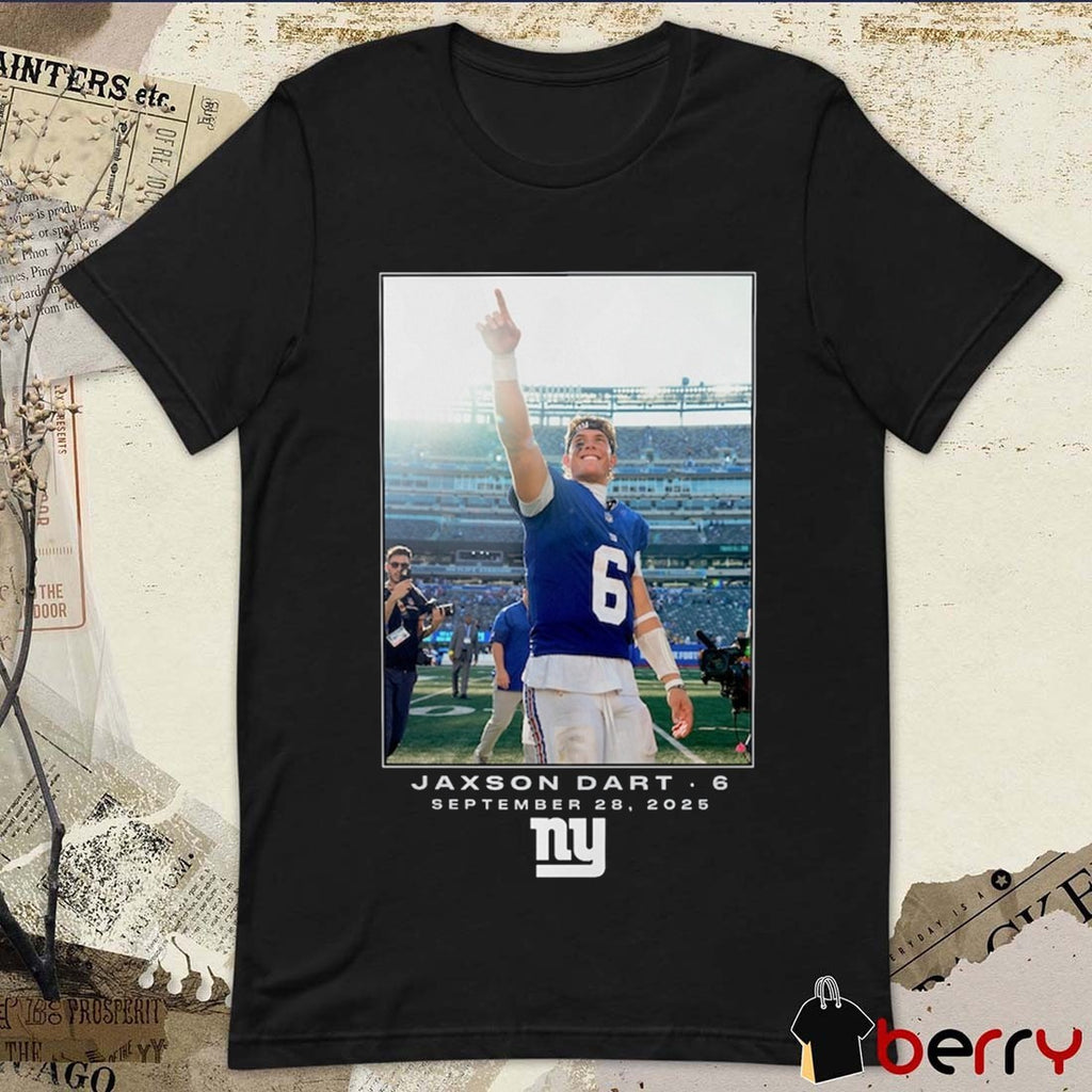 Jaxson Dart New York Giants NFL Flash Features Week 4 September 28 2025 t-shirt