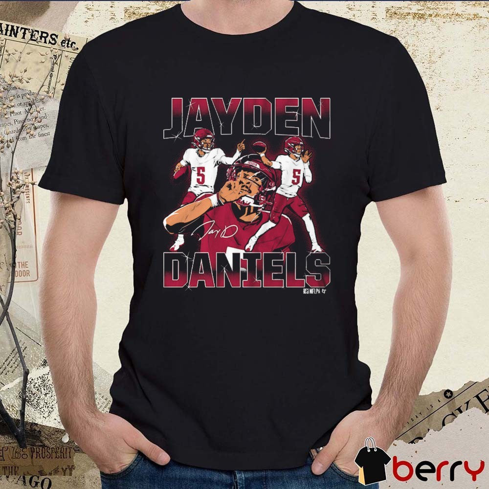 Jayden Daniels Masterpiece Washington Commanders NFL Football Signature t-shirt