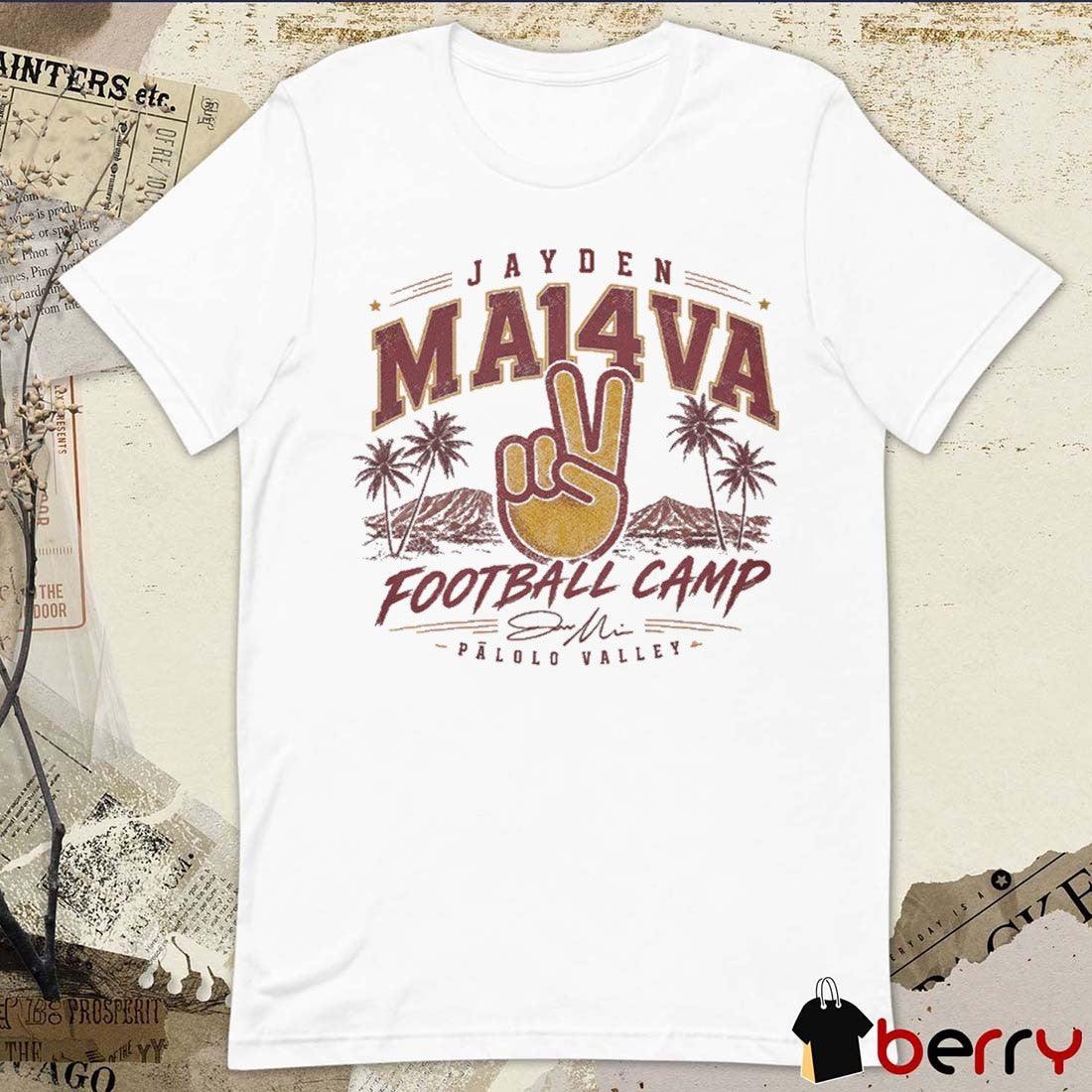 Jayden Maiava USC Trojans Football Camp Palolo Valley Signature t-shirt