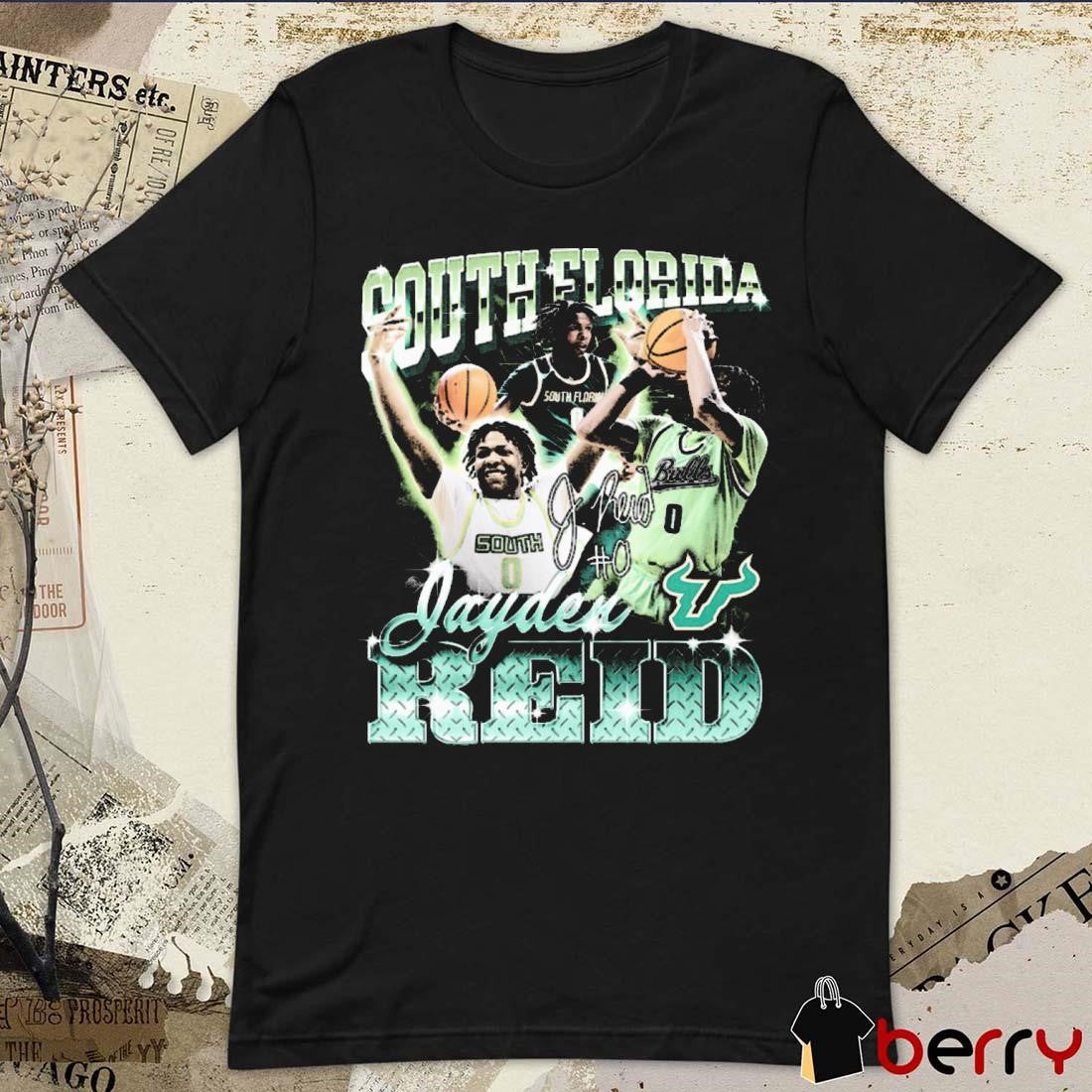 Jayden Reid #0 South Florida Bulls Graphic Signature t-shirt