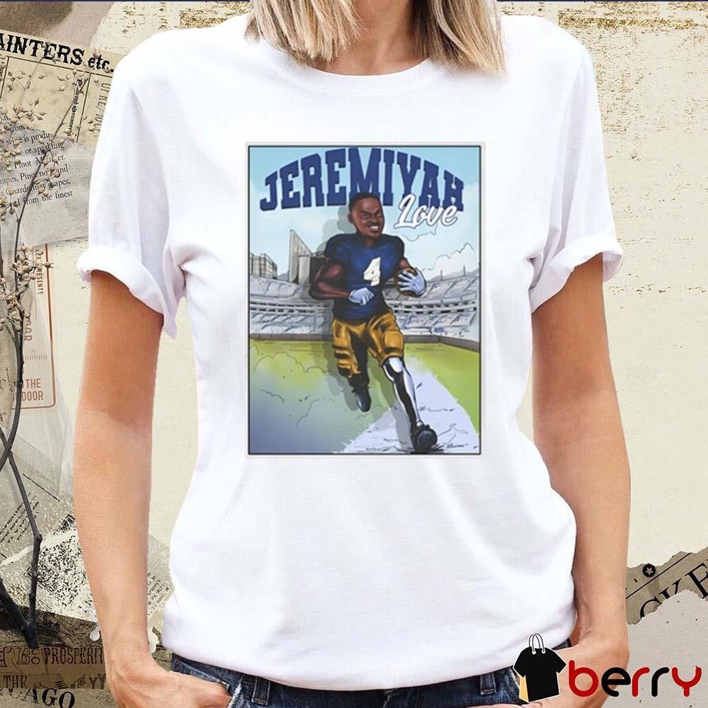 Jeremiyah Love Notre Dame Fighting Irish Cartoon Graphic t-shirt