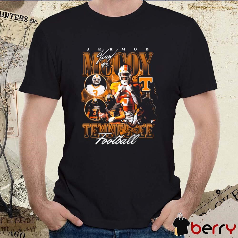 Jermod Mccoy #3 Pepper 90s Tennessee Volunteers Football Signature t-shirt