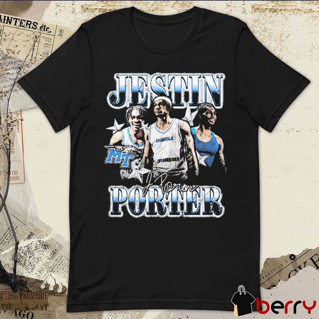 Jestin Porter Middle Tennessee Blue Raiders 90s Graphic Signature t-shirt