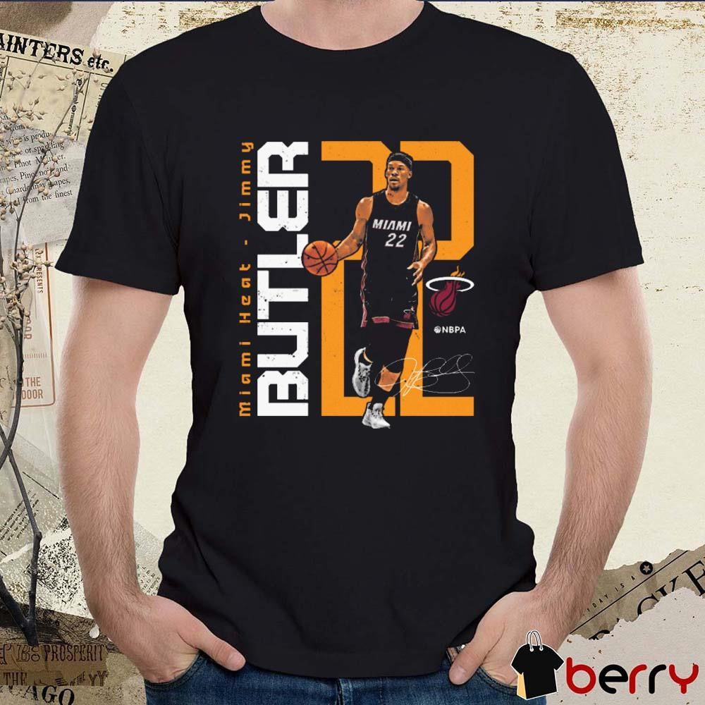 Jimmy Butler #22 Miami Heat Stretch Painting Signature t-shirt