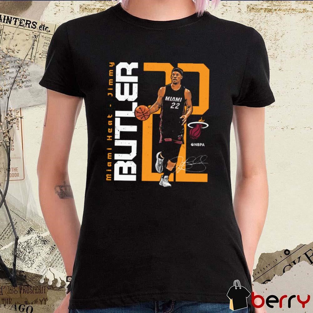 Jimmy Butler #22 Miami Heat Stretch Painting Signature t-shirt