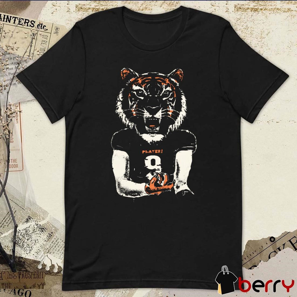 Joe Burrow Cincinnati Bengals Ice In My Veins Tiger t-shirt