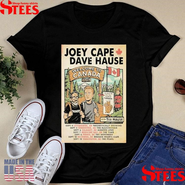 Joey Cape Dave Hause Welcome To Canada Tour 2025 T-shirts