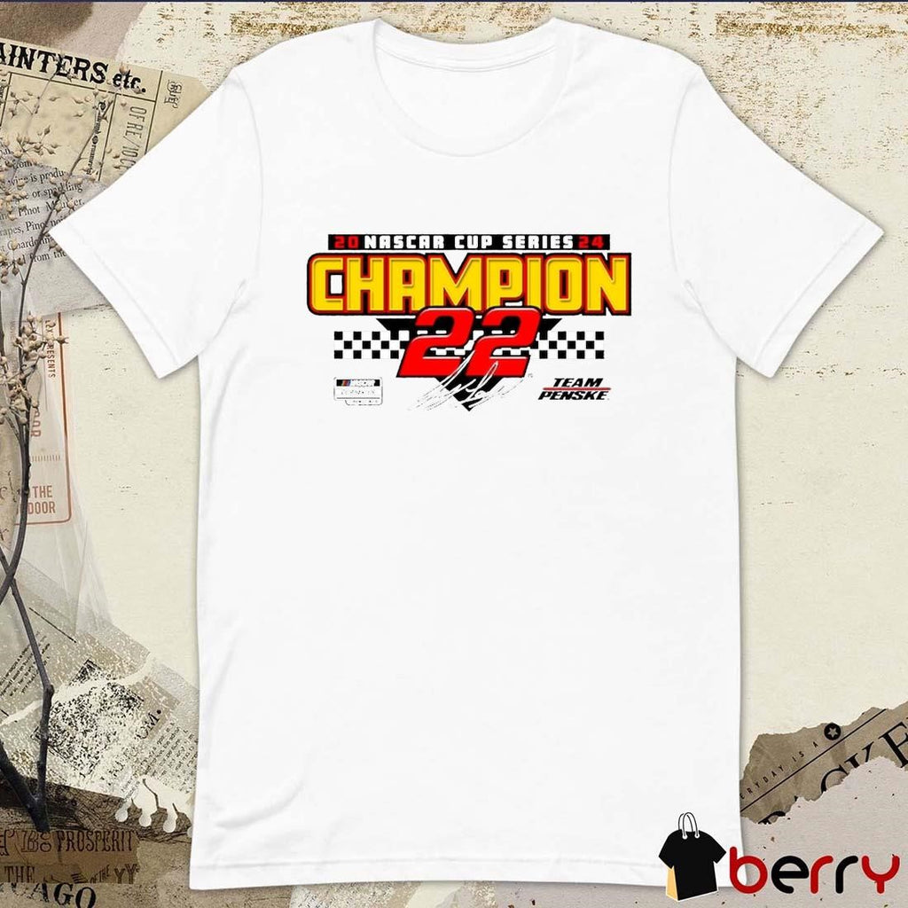 Joey Logano Team Penske 2024 NASCAR Cup Series Champion Car Signature t-shirt