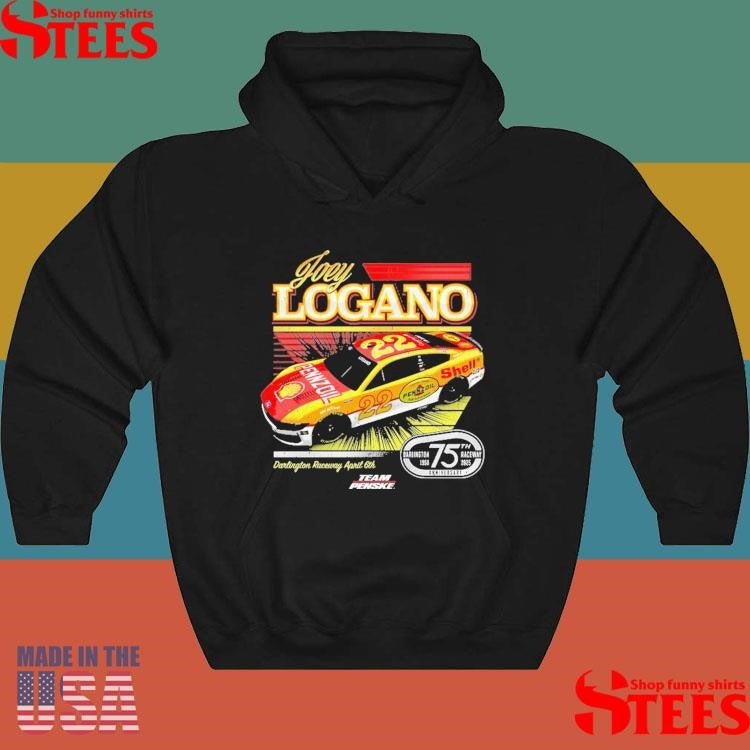 Joey Logano Team Penske Heather Black Shell-Pennzoil Darlington Throwback Shirts