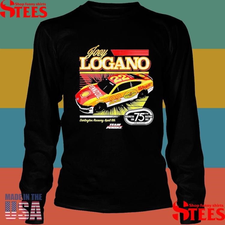 Joey Logano Team Penske Heather Black Shell-Pennzoil Darlington Throwback Shirts