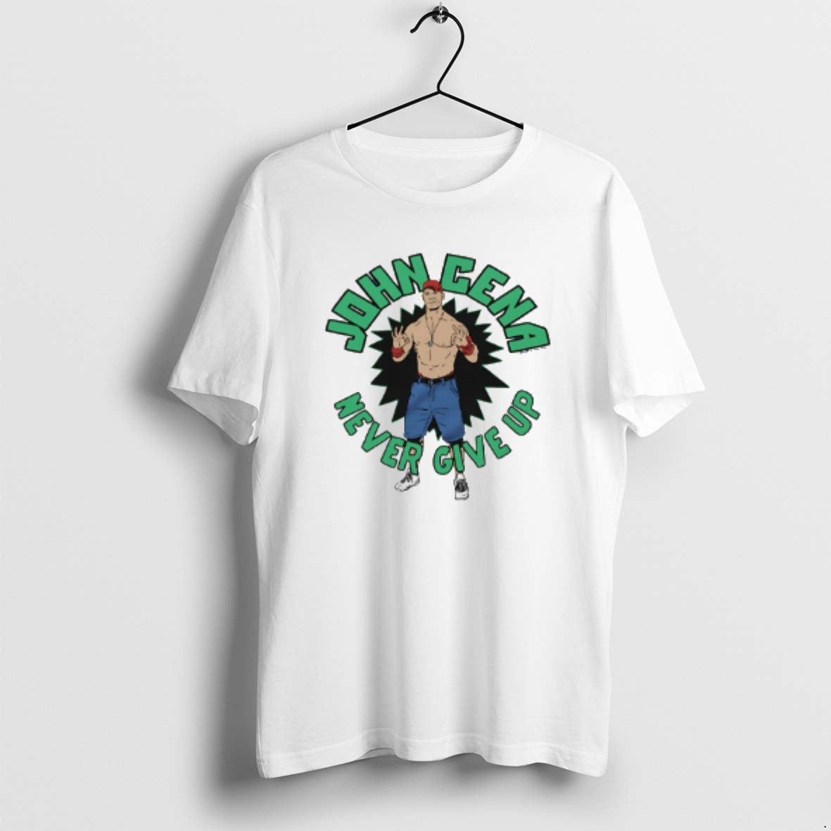 Official John Cena Never Give Up Caricature T-Shirts, Hoodie, Sweatshirt | CiraTrend.com