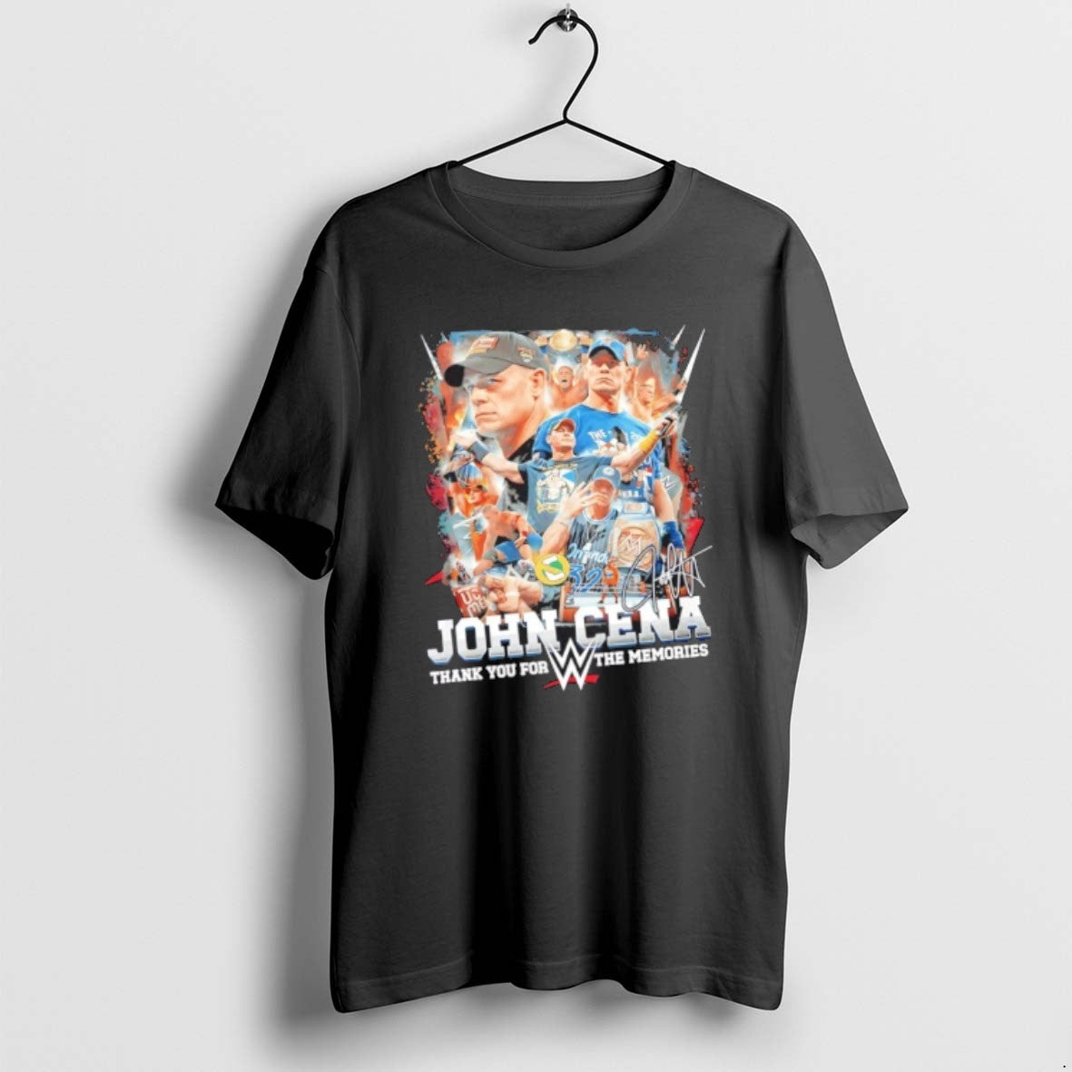 Official John Cena Thank You For The Memories Signature Graphic T-Shirts, Hoodie, Sweatshirt | CiraTrend.com