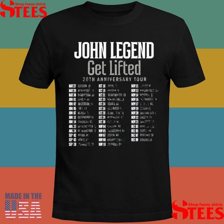 John Legend Get Lifted 20th Anniversary World Tour 2025 Shirts