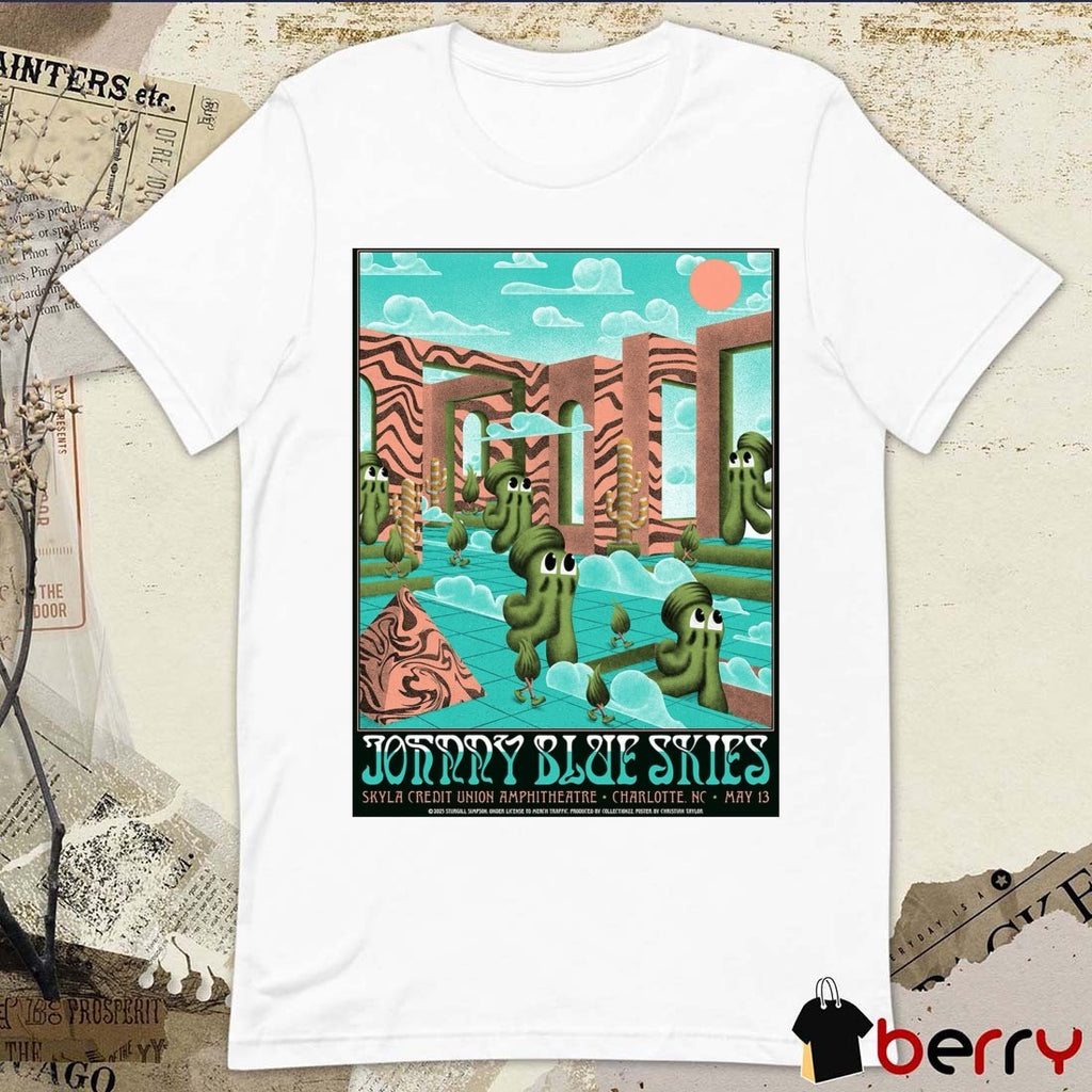 Johnny Blue Skies Skyla Credit Union Amphitheatre Charlotte NC May 13 2025 Poster t-shirt