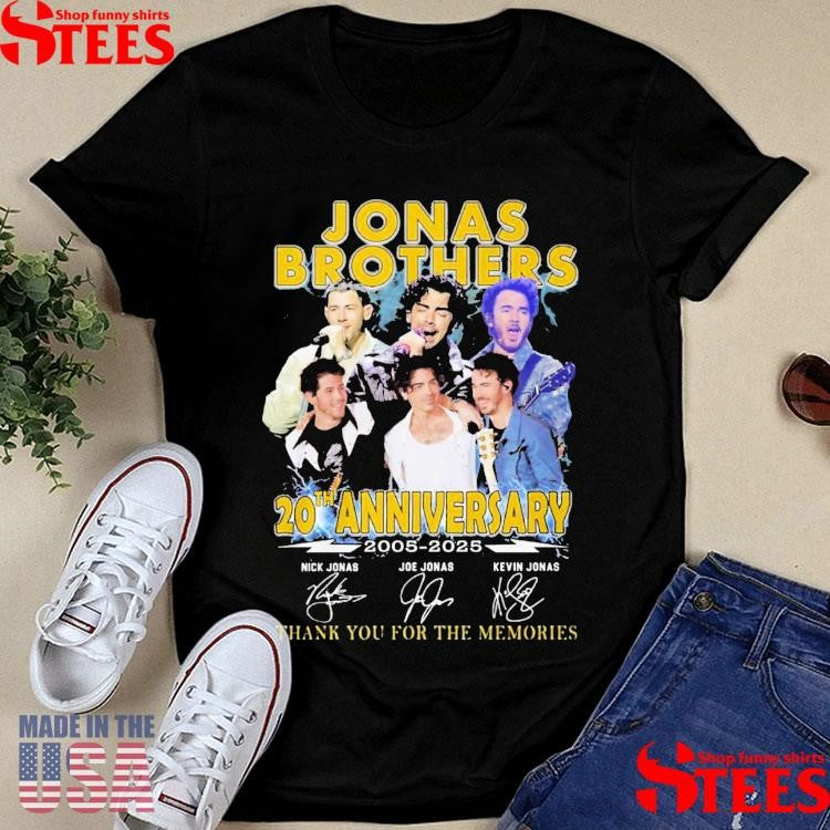 Jonas Brothers 20th Anniversary 2005-2025 T-shirts