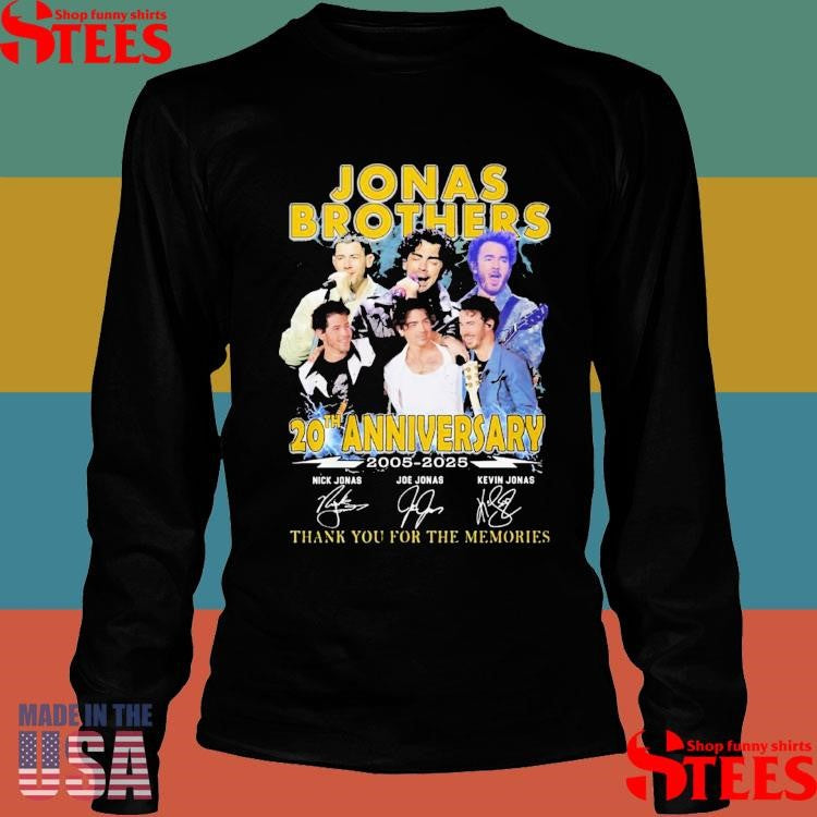 Jonas Brothers 20th Anniversary 2005-2025 T-shirts