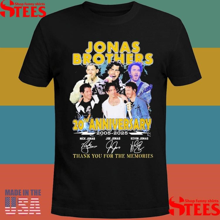 Jonas Brothers 20th Anniversary 2005-2025 T-shirts