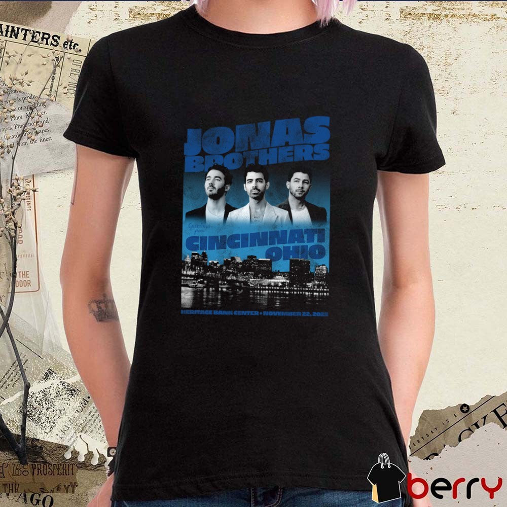 Jonas Brothers Greetings From Cincinnati Ohio Heritage Bank Center November 22, 2025 t-shirt