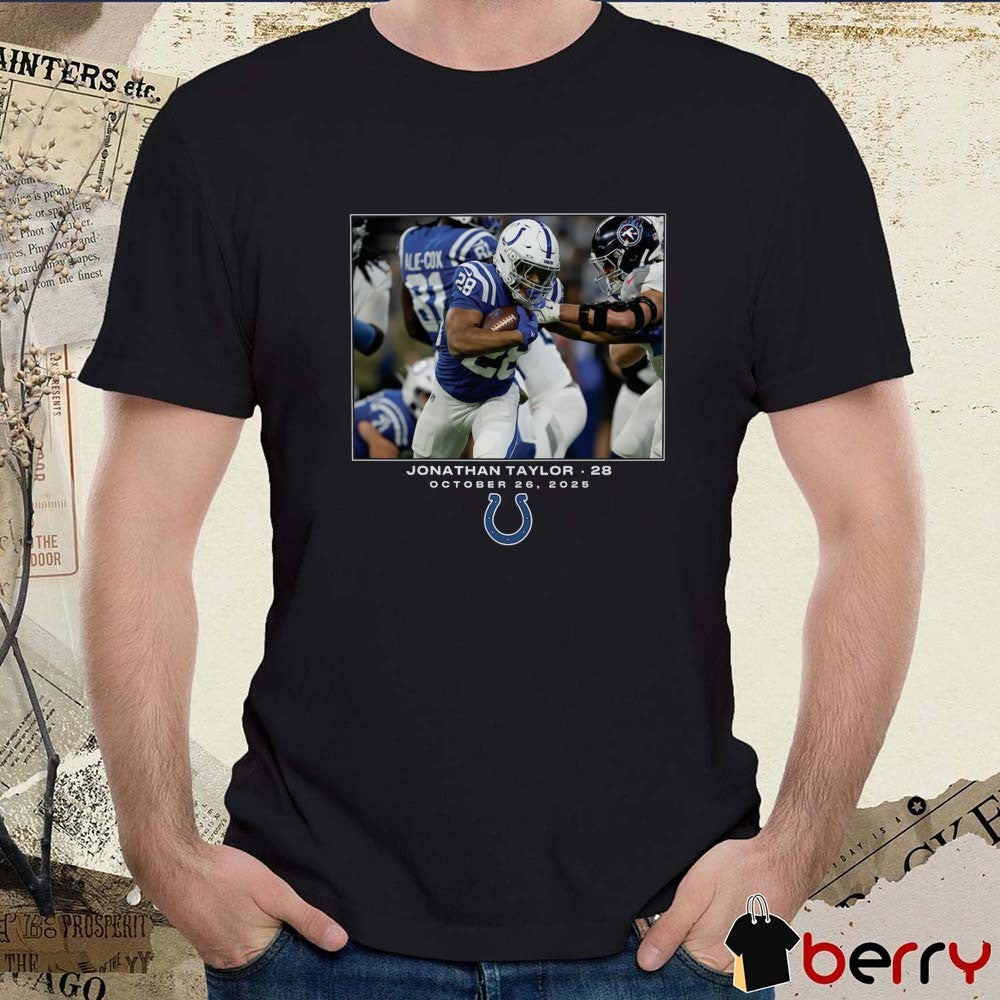 Jonathan Taylor Indianapolis Colts NFL Flash Features Week 8 October 26 2025 t-shirt