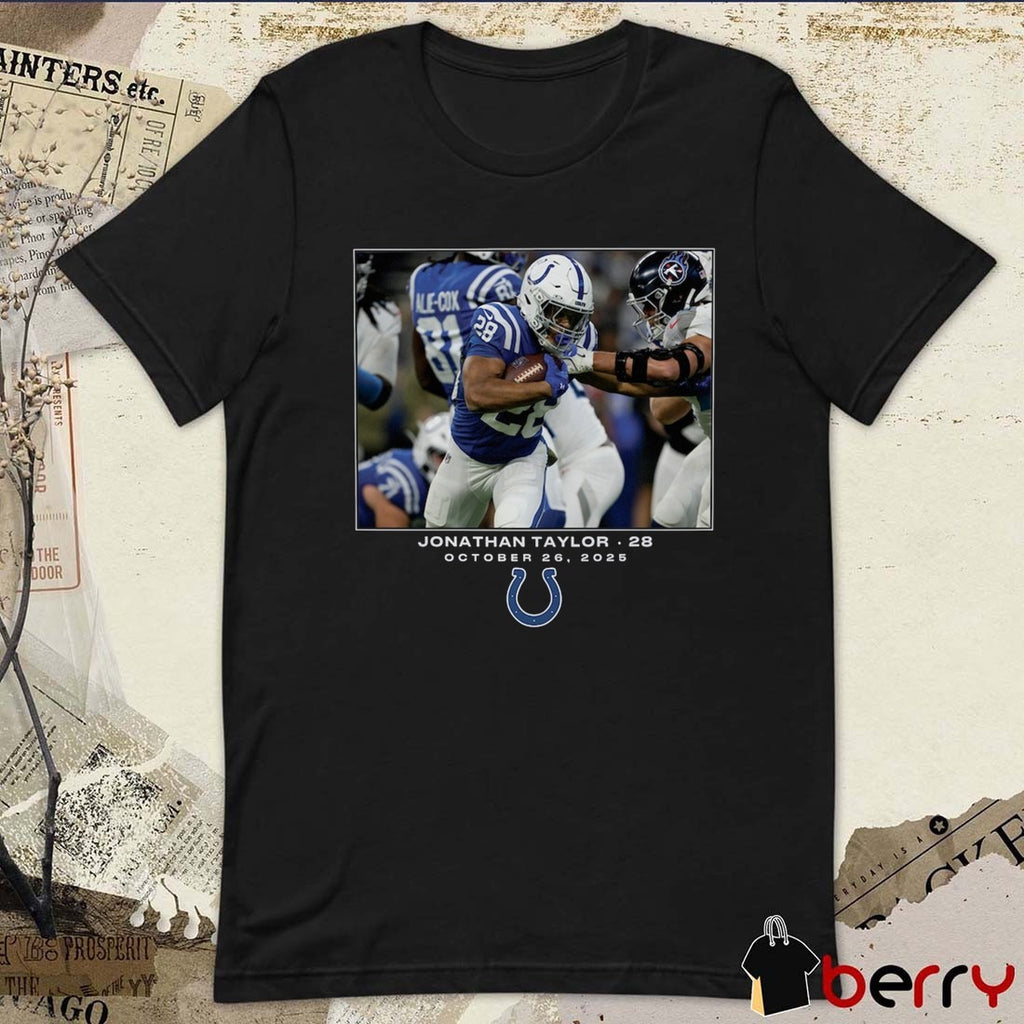 Jonathan Taylor Indianapolis Colts NFL Flash Features Week 8 October 26 2025 t-shirt