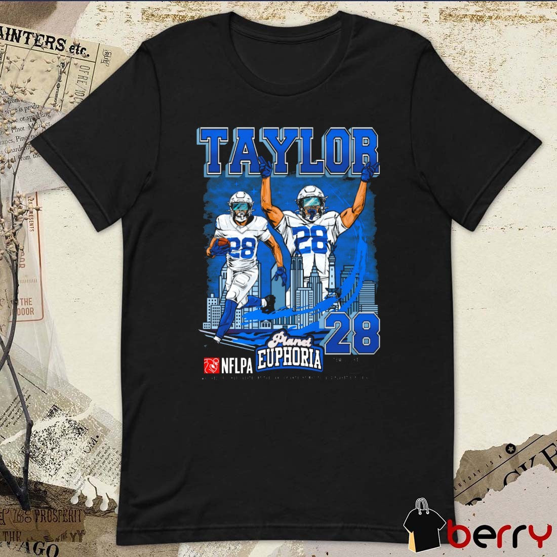 Jonathan Taylor Indianapolis Colts NFL Planet Euphoria Artwork t-shirt