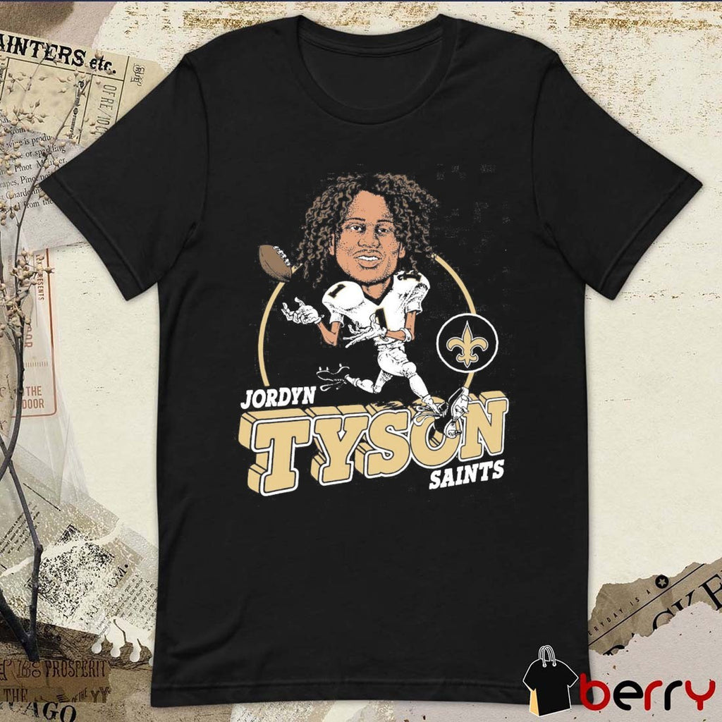 Jordyn Tyson New Orleans Saints 2026 NFL Draft Caricature Player Graphic t-shirt
