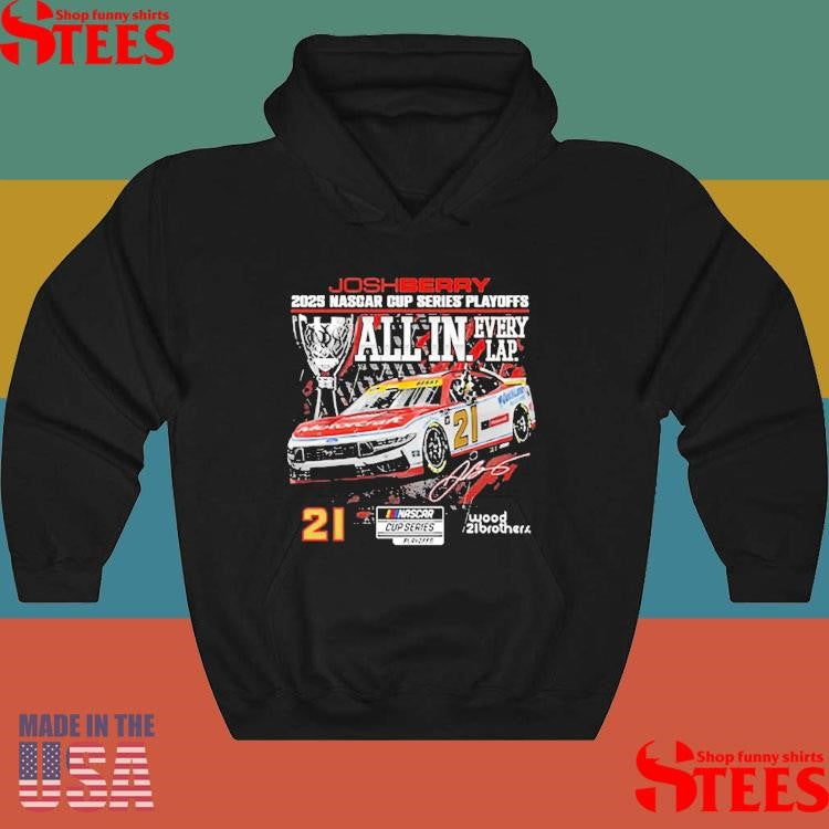 Josh Berry Checkered Flag Sports 2025 Nascar Cup Series Playoffs Ford Motorcraft All In T-shirts