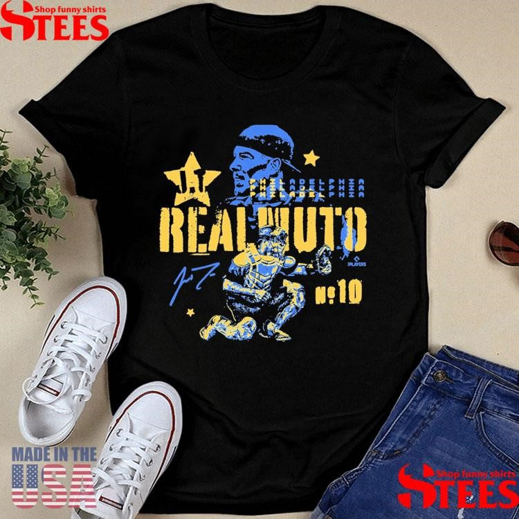 Jt Realmuto Miami Marlins Real Deal Grunge Mlbpa T-shirt