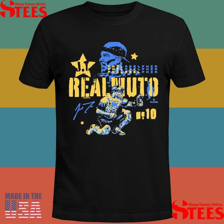 Jt Realmuto Miami Marlins Real Deal Grunge Mlbpa T-shirt