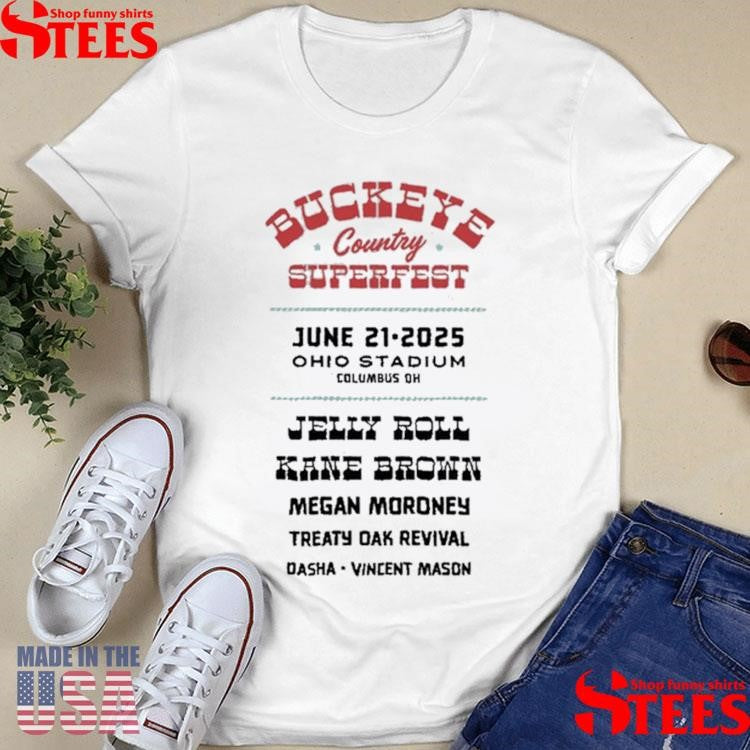 June 21, 2025 Ohio Stadium T-shirt Buckeye Country Superfest T-shirt