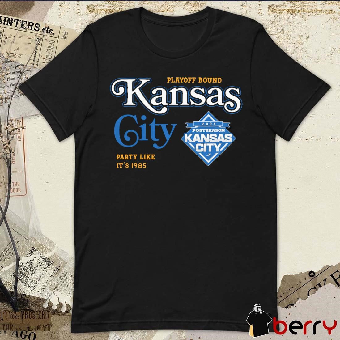 Kansas City Royals KC October Playoff Bound Party Like It’s 1985 Postseason 2024 t-shirt