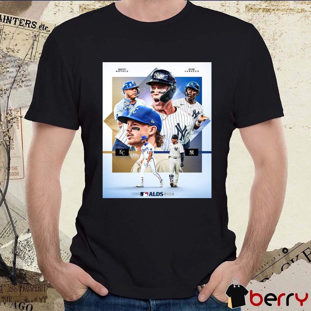 Kansas City Royals at New York Yankees MLB ALDS Poster 2024 t-shirt