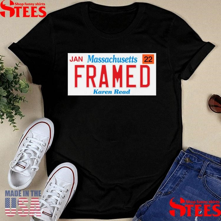Karen Read Framed License Plate by Microdots Shirts