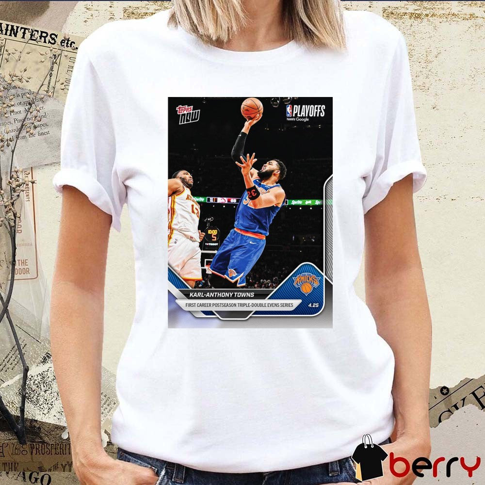 Karl-Anthony Towns New York Kicks 2025-26 NBA Topps NOW Poster t-shirt