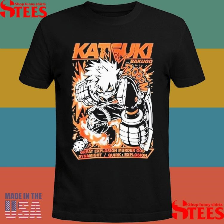 Katsuki Bakugo Explosion Character T-shirt