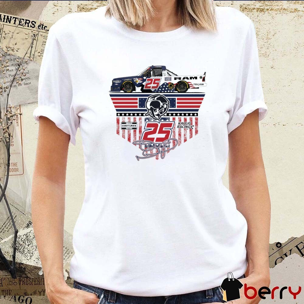 Kaulig Racing x Ram 25 Jamie McMurray USO NASCAR Craftsman Track Series Signature t-shirt