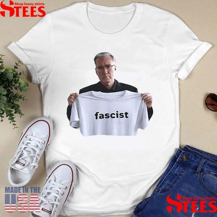 Keith Olbermann Holding Up Fascist Shirts