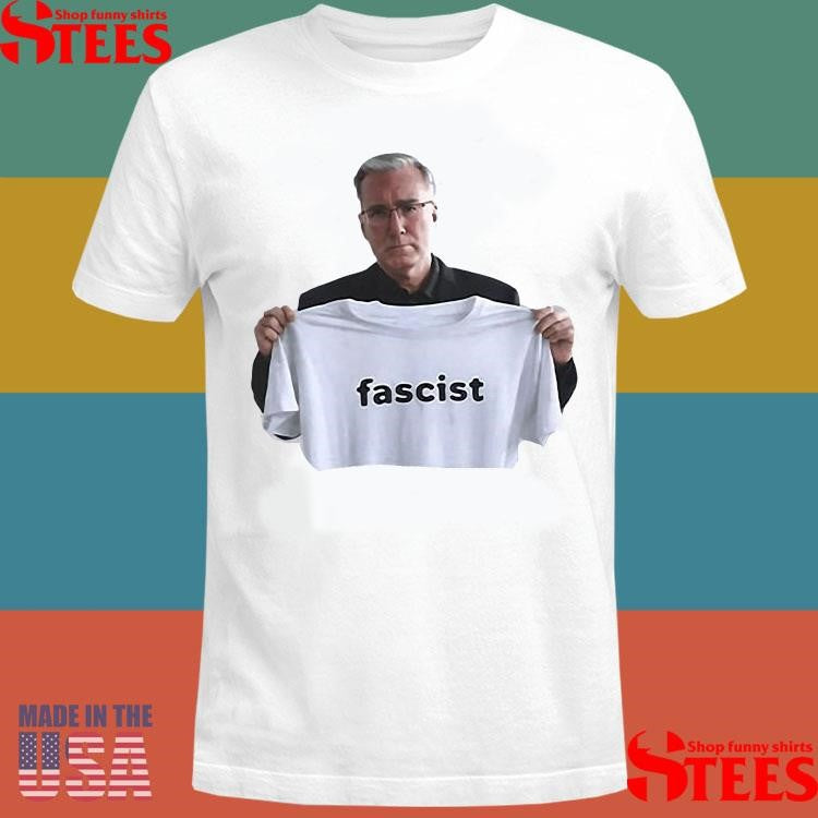 Keith Olbermann Holding Up Fascist Shirts