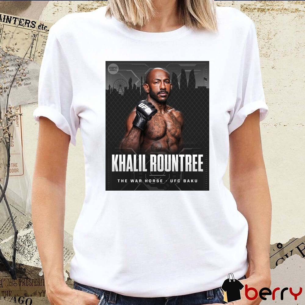 Khalil Rountree Jr. Win Over Jamahal Hill The War Horse UFC Baku Poster t-shirt