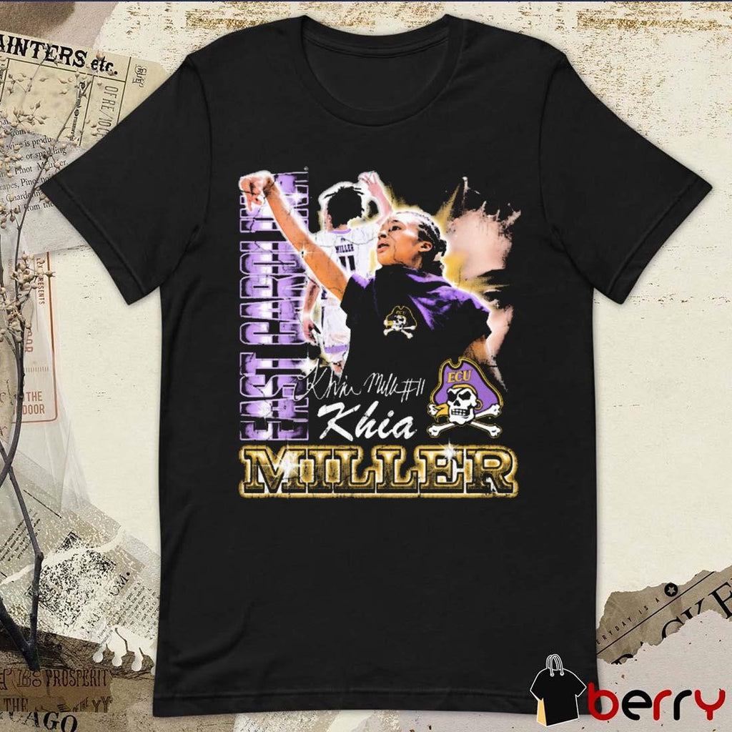 Khia Miller East Carolina Pirates 90s Graphic Signature t-shirt