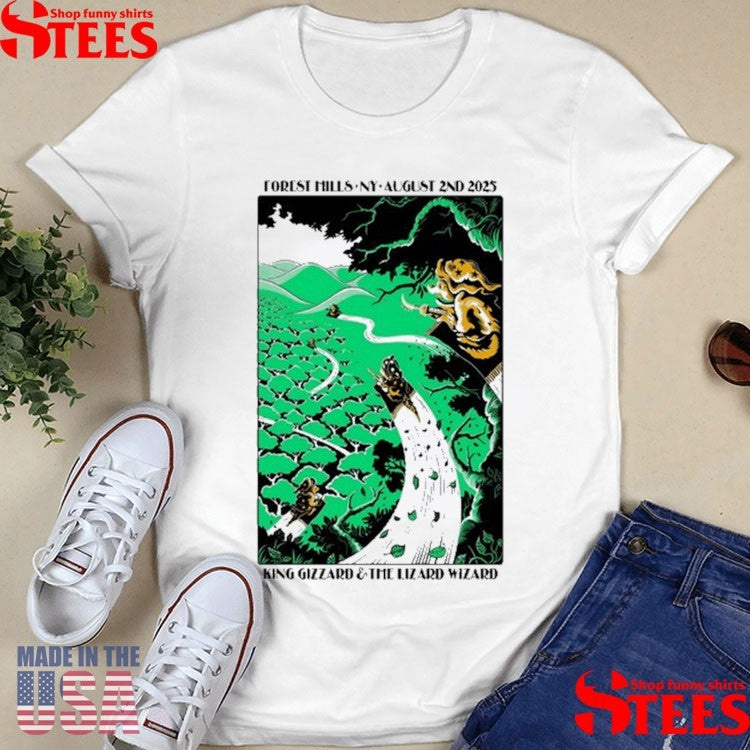 King Gizzard And The Lizard Wizard 8-2-2025 In Forest Hills Ny T-shirts