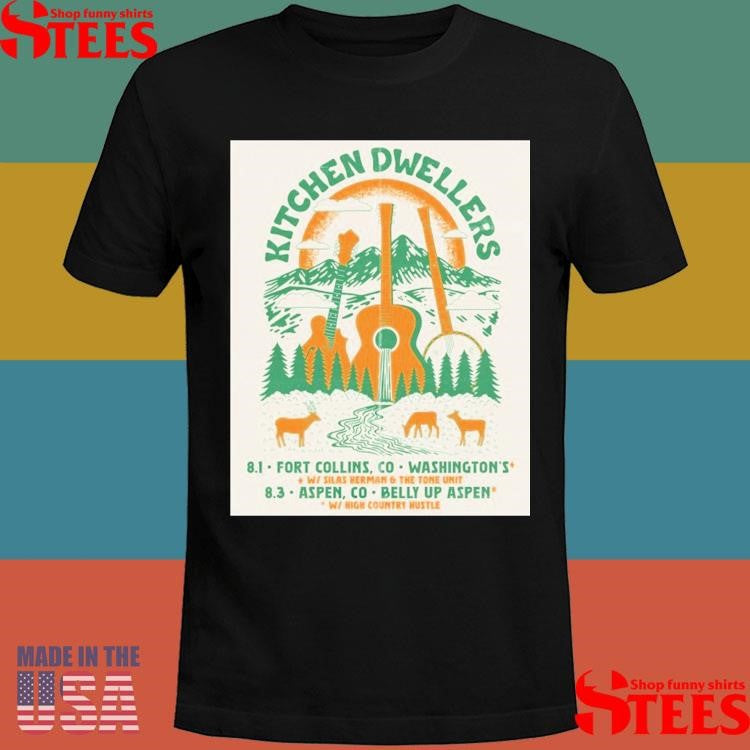Kitchen Dwellers Aug 1 2025 Fort Collins Co And Aug 3 2025 Aspen Co Shirts