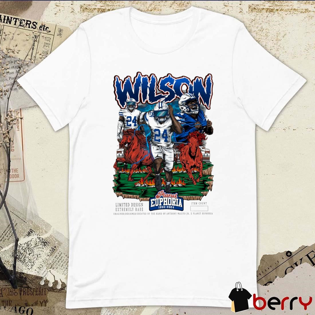 Kobe Wilson SMU Mustangs Planet Euphoria Artwork t-shirt
