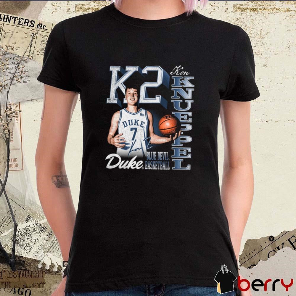 Kon Knueppel K2 Duke Blue Devils Basketball 90s Graphic Signature t-shirt