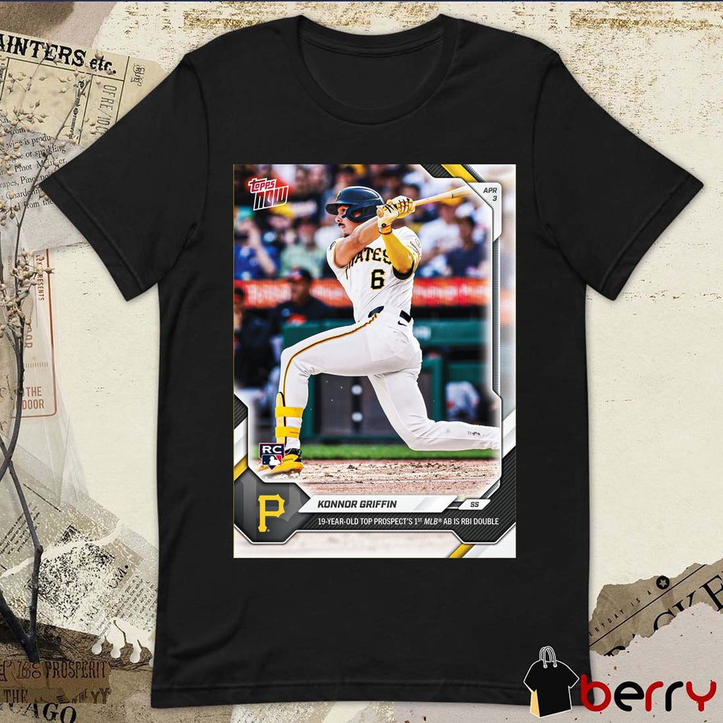 Konnor Griffin 19 Year Old Top Prospect’s 1st MLB Is Rbi Double Ss Topps Poster t-shirt