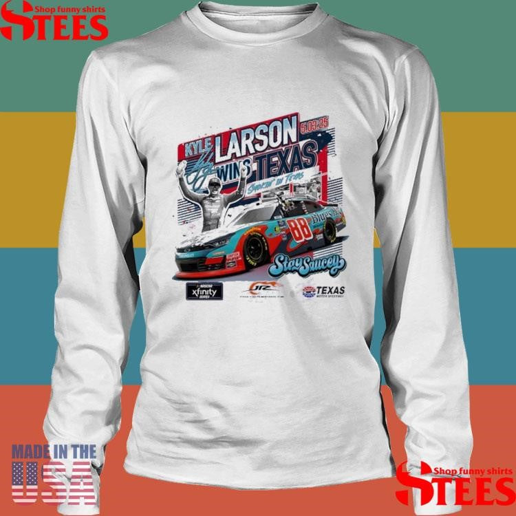 Kyle Larson Checkered Flag Sports 2025 Xfinity Series Andy’s Frozen Custard 300 Race Winner Shirts